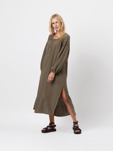 Chelsey maxi dress - Dante 6 - Thyme green - Dresses - PAG STUDIO