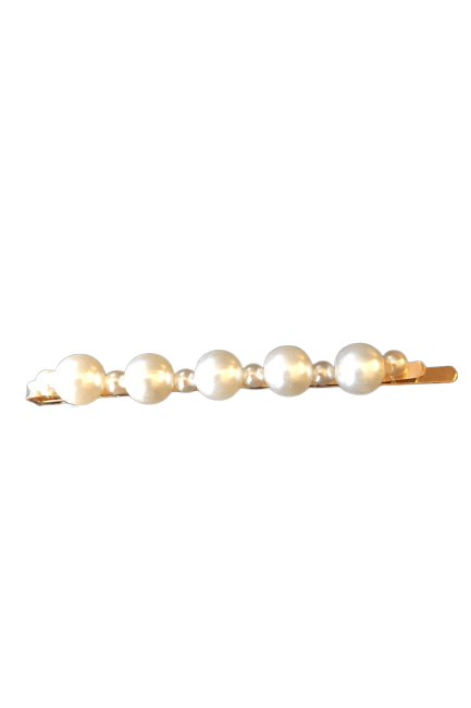Esthetic-Small Pearl Clip - White - Hårspænder - porteagauche