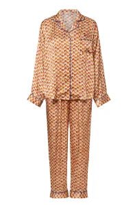 Miss Sienna silke pyjamas- Viola Sky - Orange print - Pyjamas - PAG STUDIO