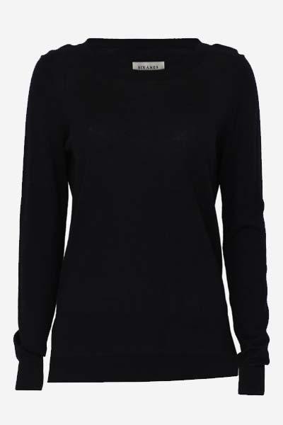 Six Ámes - Maquinza Sweater - 1000 Black - Strik - porteagauche