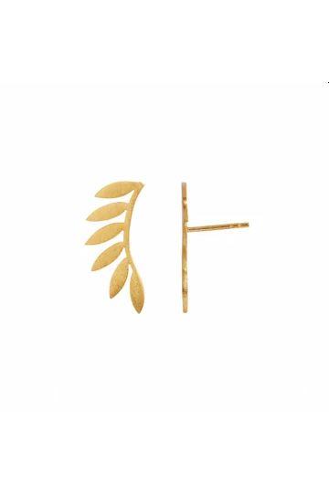 Stine A Jewelry - Six leaves earringg piece, Gold - øreringe - porteagauche