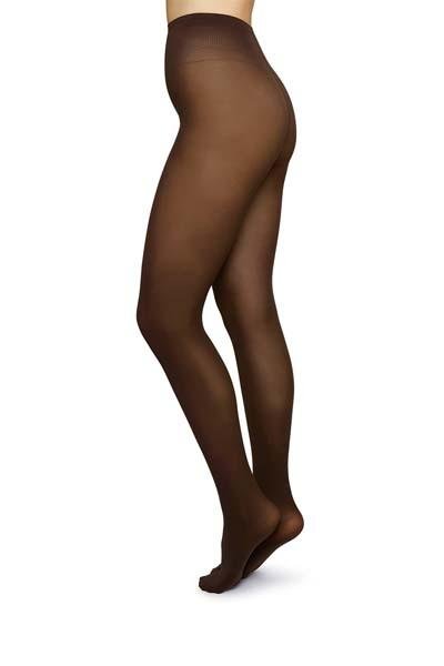 Swedish Stockings - Olivia Premium Tights - Dark Brown - strømpebukser - porteagauche