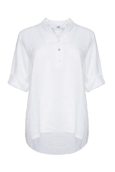 Tiffany - 17661 Shirt Linen, White - Skjorter - porteagauche