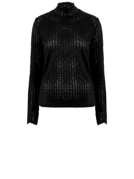Allec fancy turtle blouse - Dante6 - Black - Strik - PAG STUDIO