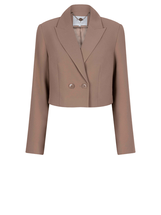 Malachi cropped blazer - Dante 6 - Pure Taupe - Blazer - PAG STUDIO