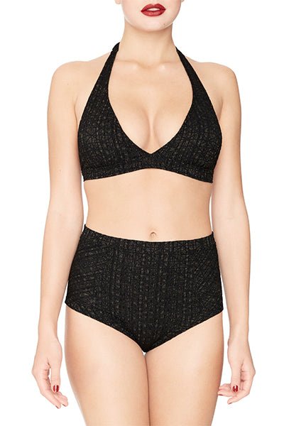Miss Monaco Bikini Top - Viola Sky - Sort - Bikini - PAG STUDIO