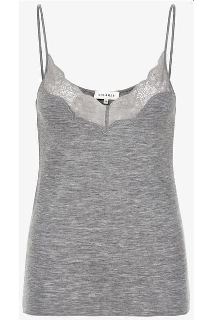 Six Ámes Pixi top - C3010 Grey Mel - Toppe - porteagauche