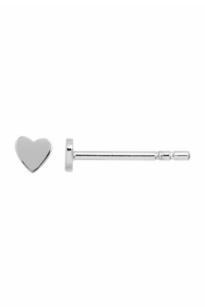 Stine A Jewelry - Petit Love Heart Earring - Silver - øreringe - porteagauche