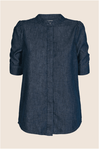 Teresa 3/4 Sleeve Length Shirt - Tomorrow - Raw Indigo - Skjorter - porteagauche