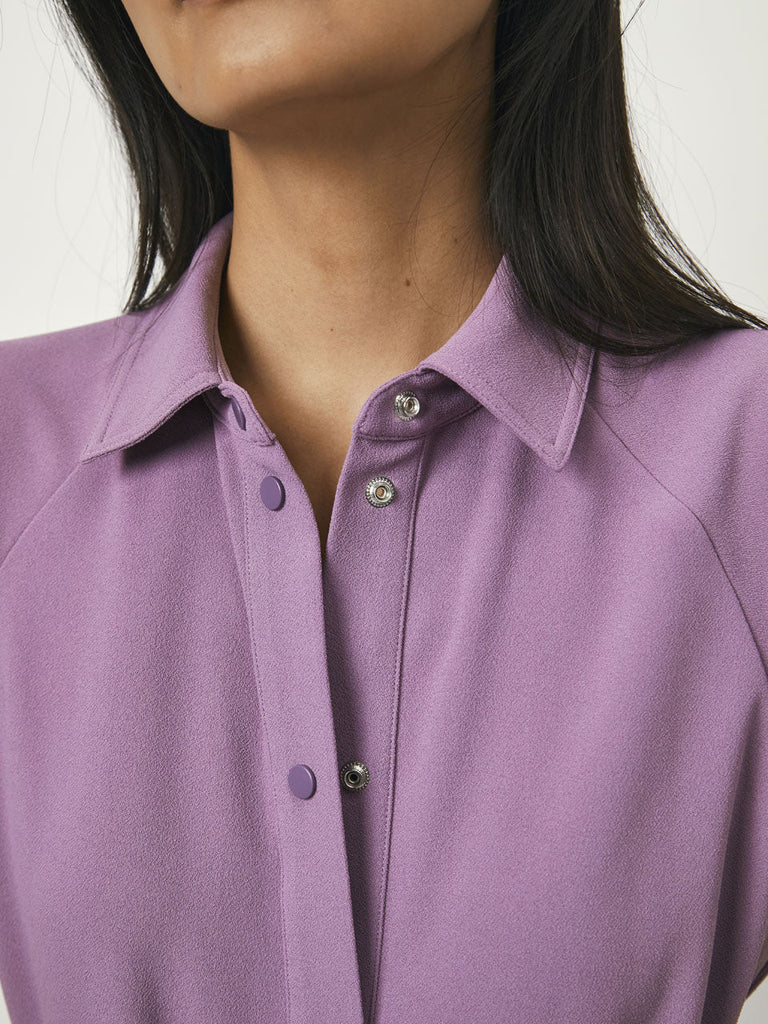 Zadie shirt dress - Dante 6 - Faded Purple - Kjole - PAG STUDIO